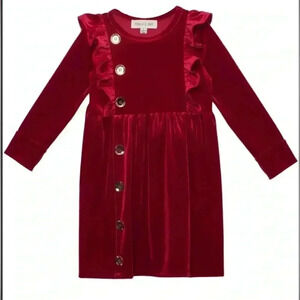 Isabella & Chloe Red Velvet Toddler Christmas Dress 2T